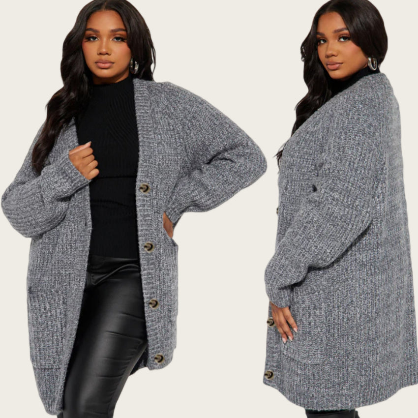 Gilet femme en maille douce à porter ouvert