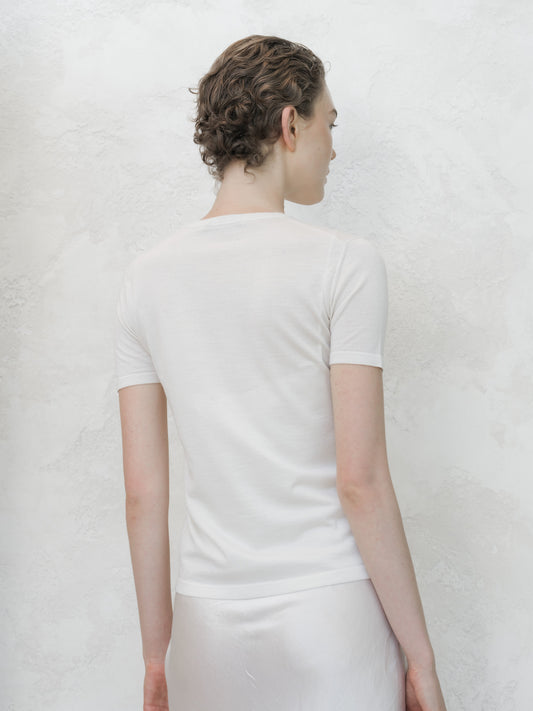 T-Shirt aus extrafeinem Merino und Seide, Foto 2