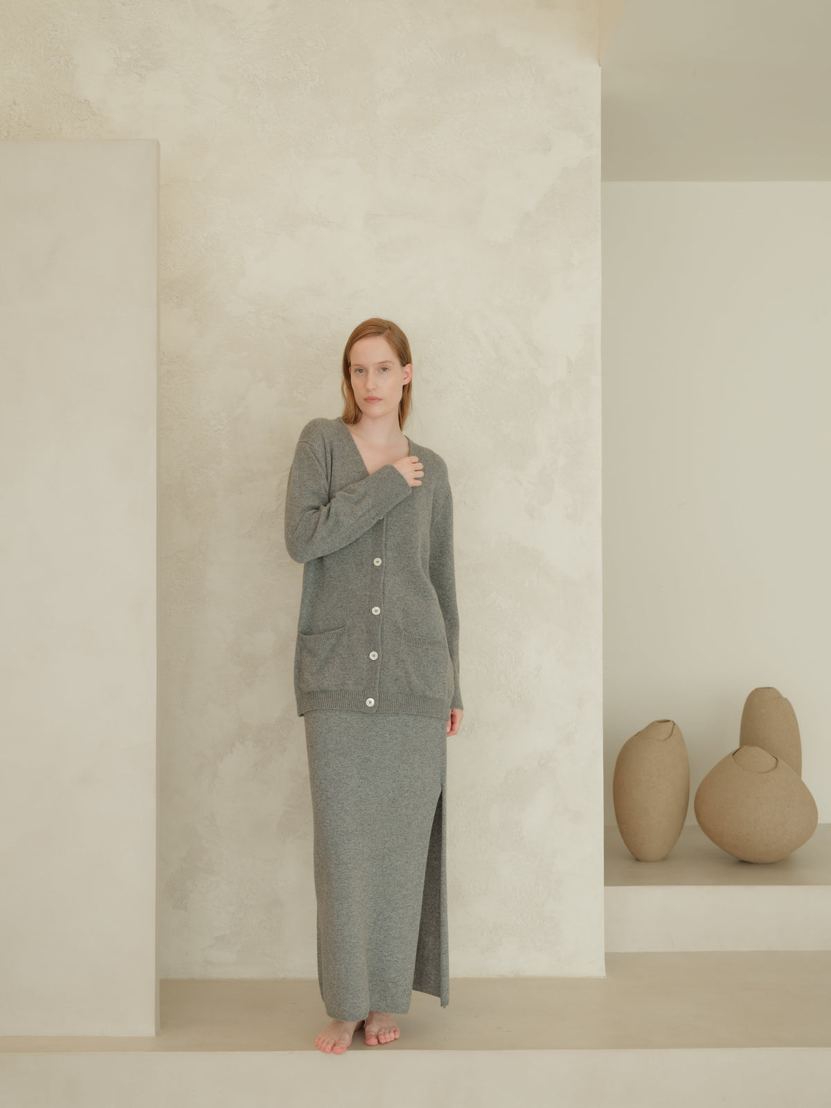 Cardigan maxi, mélange cachemire, photo 17