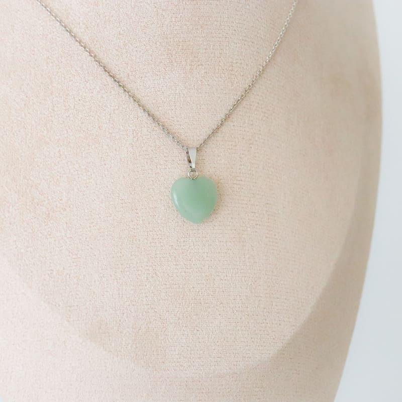 Pendentif Coeur en Aventurine verte, photo 5