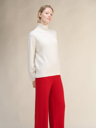 Langer Pullover mit hohem Kragen, Kaschmirmischung, Foto 1