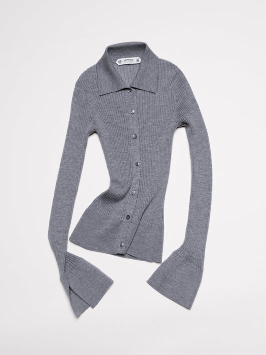 Ribbed extra-fine merino shirt, photo 2