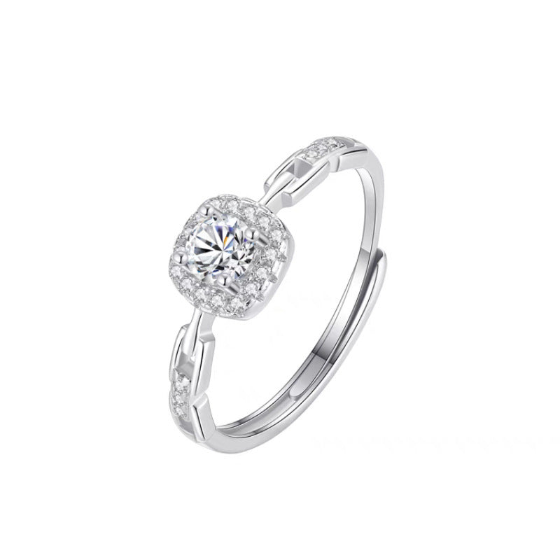 Bague Argent Pur Zircon Femme