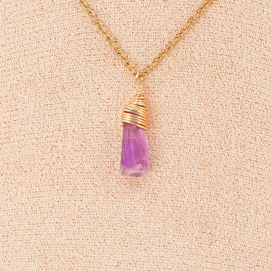 Pendentif Pépite d'Améthyste brute, photo 2