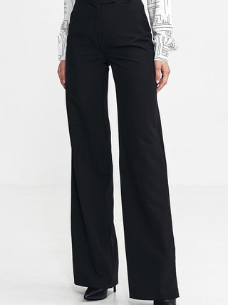 Schwarze Bootcut-Hose mit hohem Bund, Foto 1