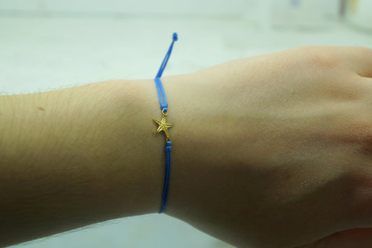Bracelet étoile de mer, argent 925 plaqué or, photo 2
