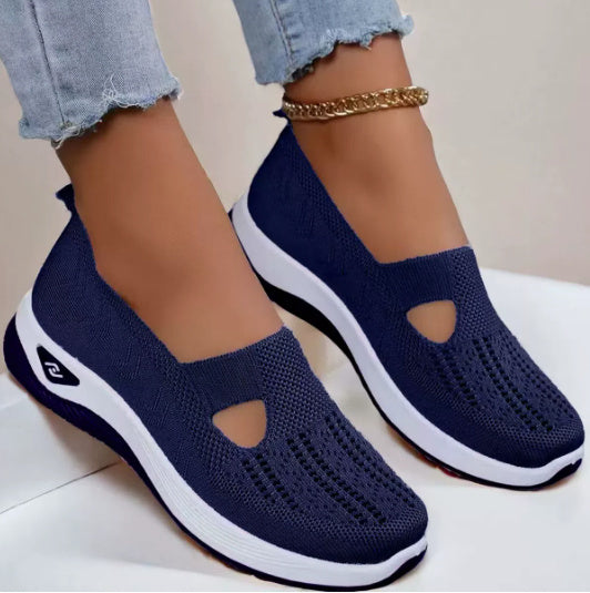 Baskets confort à tige souple pour pieds larges