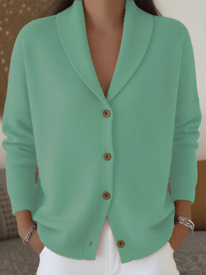 Women's Thin Knit Buttoned Cardigan - VoltElan