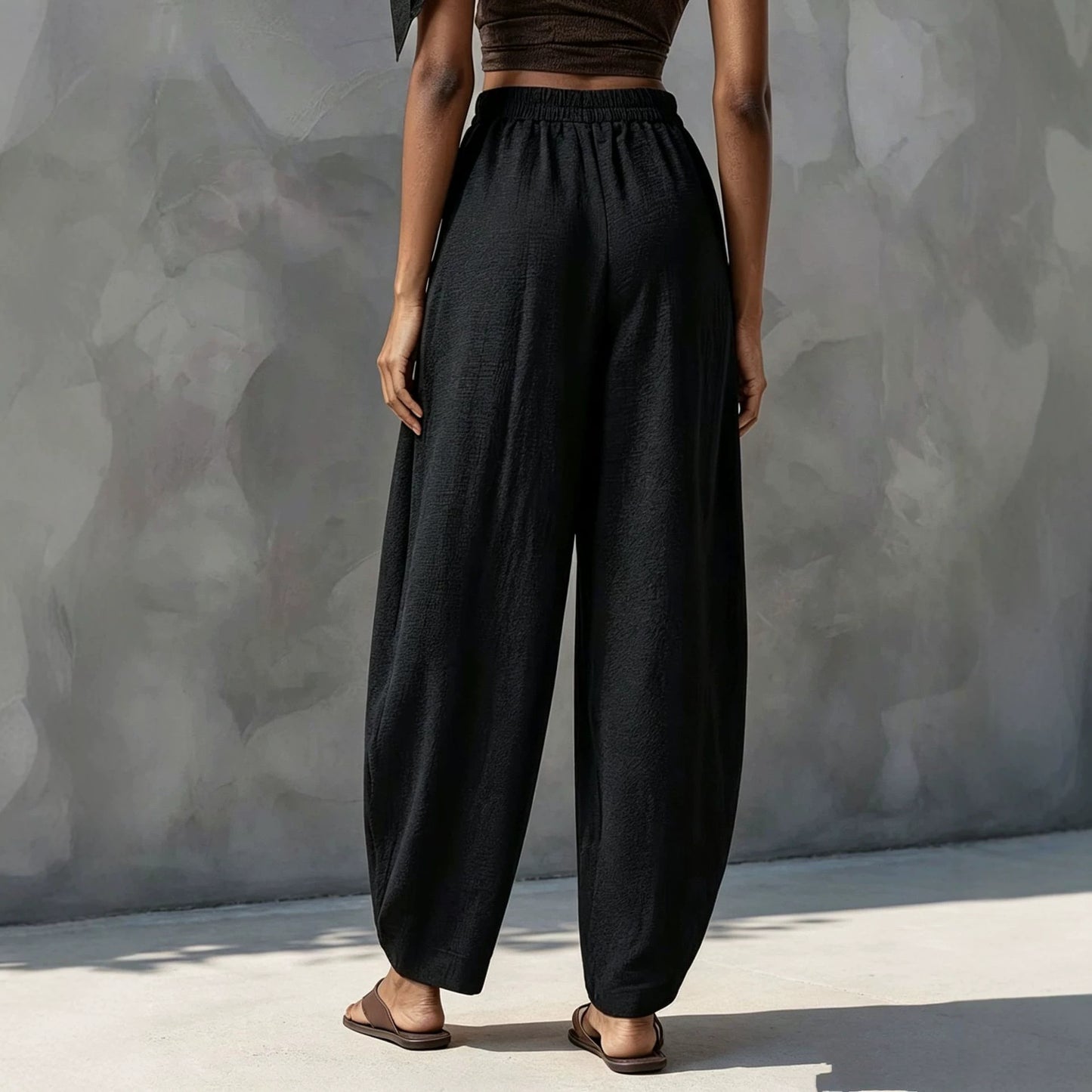 Pantalon fluide femme coupe droite