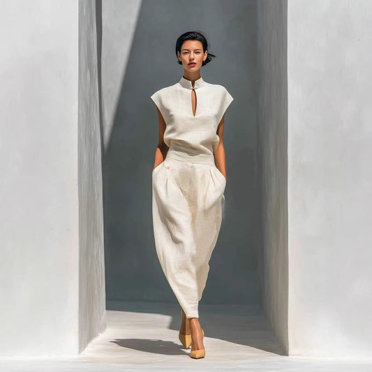 Ensemble Satin Asiatique Femme — Vue principale | VoltElan