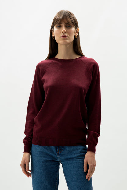 Pull raglan col rond en laine mérinos extra fine, photo 11