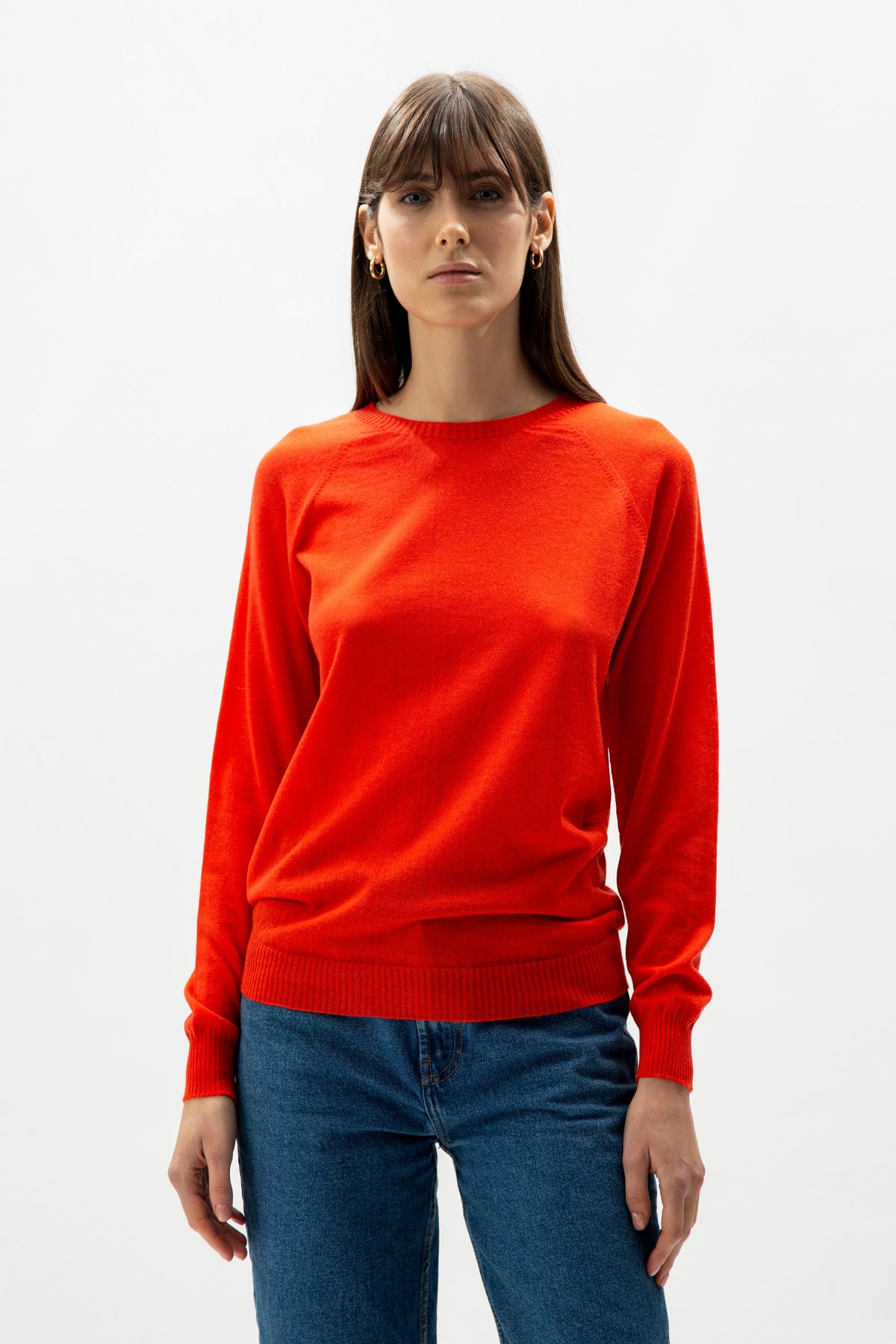 Pull raglan col rond en laine mérinos extra fine, photo 10