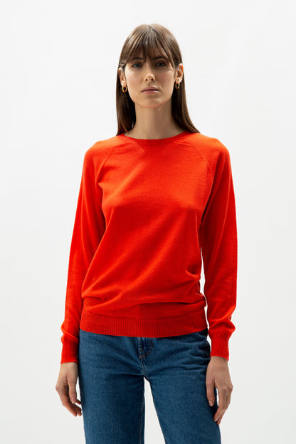 Pull raglan col rond en laine mérinos extra fine, photo 10