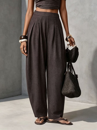 Pantalon fluide femme coupe droite
