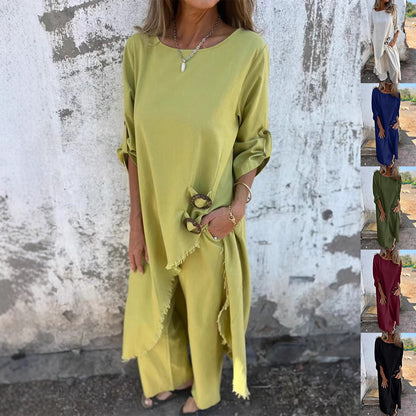 Ensemble Femme Haut Long & Pantalon Large