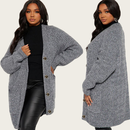 Gilet femme en maille douce à porter ouvert