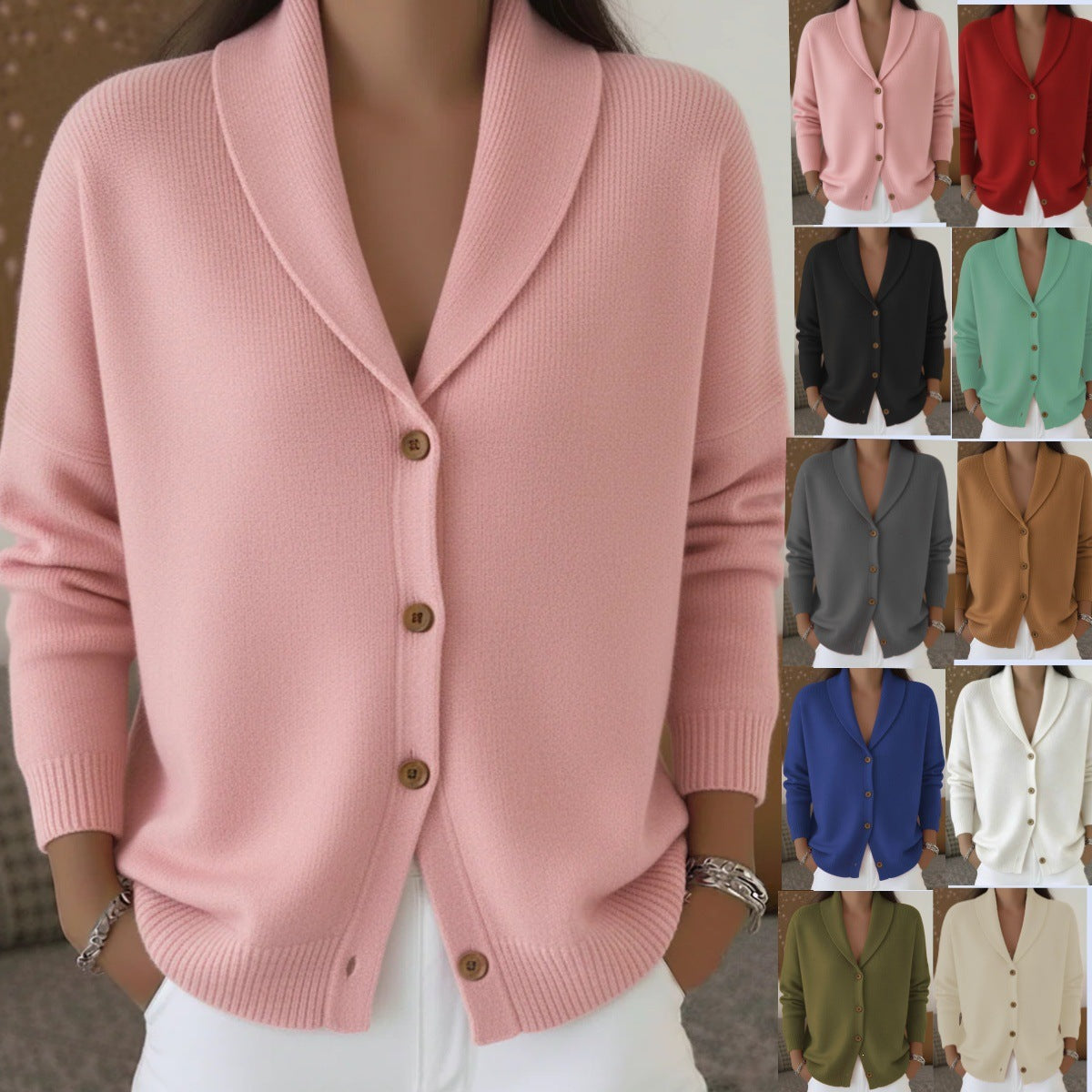 Gilet Long Femme Tricot Fin Encolure V et Manches Longues, détail matière et finition