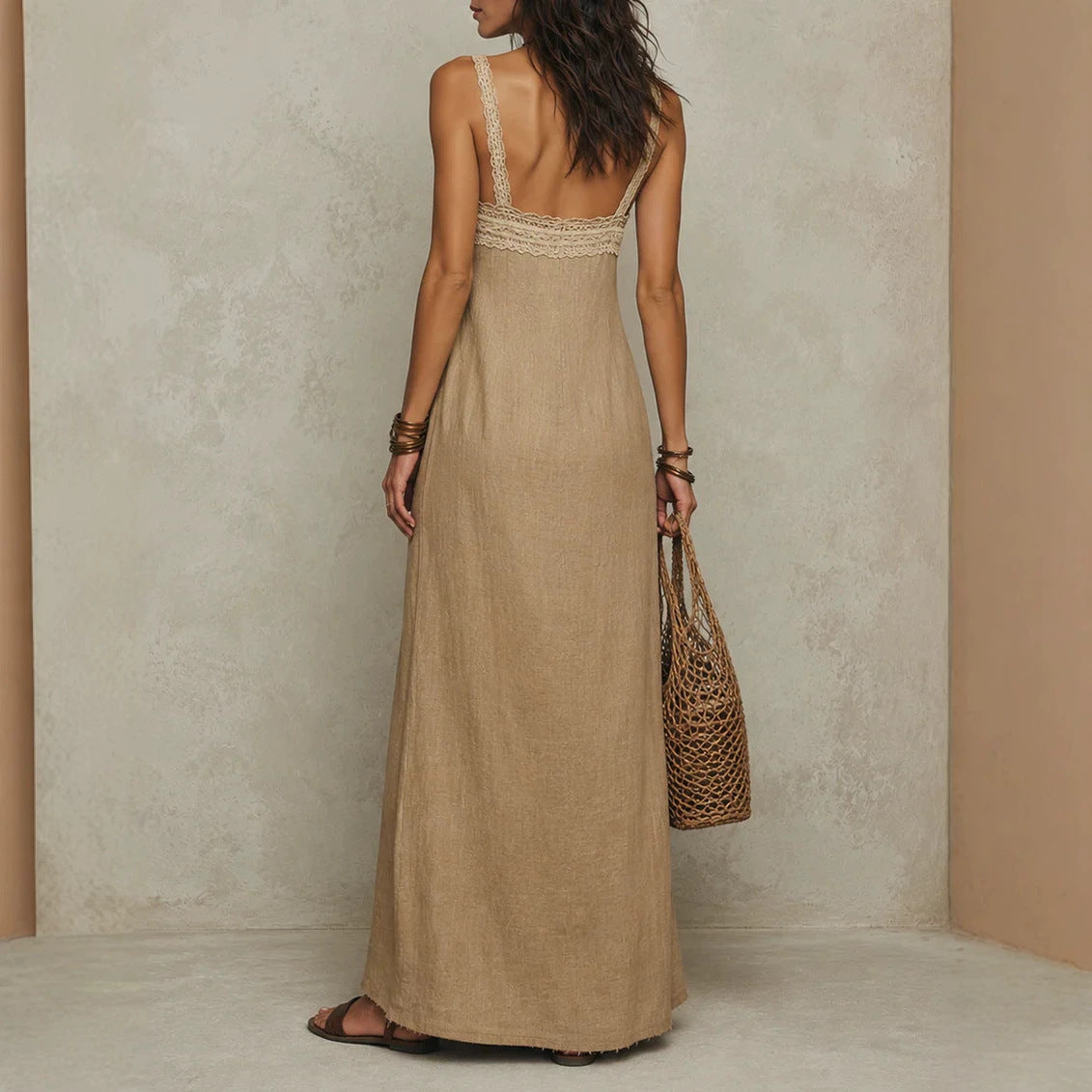 Robe Été Femme Fluide Imprimé et Confort, vue de côté