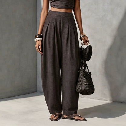 Pantalon fluide femme coupe droite