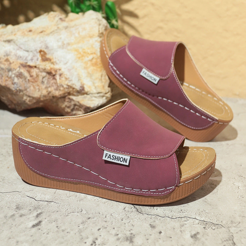 Mules Femme Confortables avec Soutien de la Voûte Plantaire – Sandales Compensées Éléguantes et Respirantes - VoltÉlan
