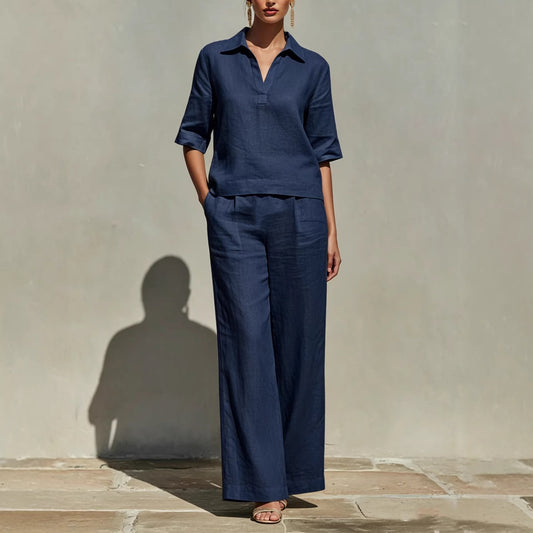 Ensemble Lin Uni Decontracte Femme — Vue principale | VoltElan