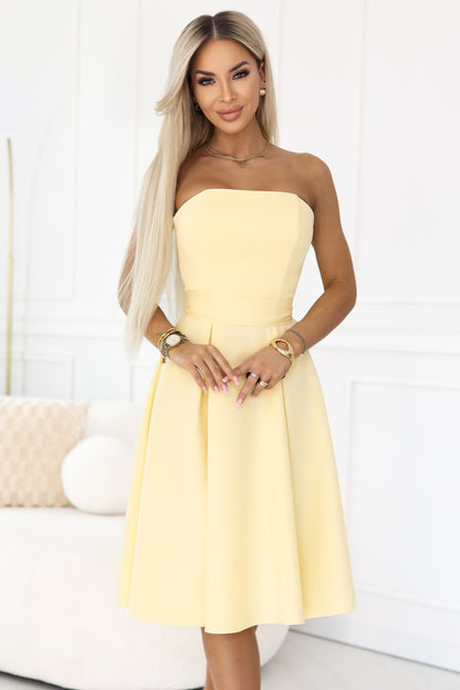 Vivienne Midi-Bustierkleid, Pastellgelb, Foto 1
