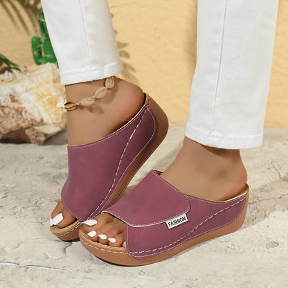 Mules Femme Confortables avec Soutien de la Voûte Plantaire – Sandales Compensées Éléguantes et Respirantes - VoltÉlan