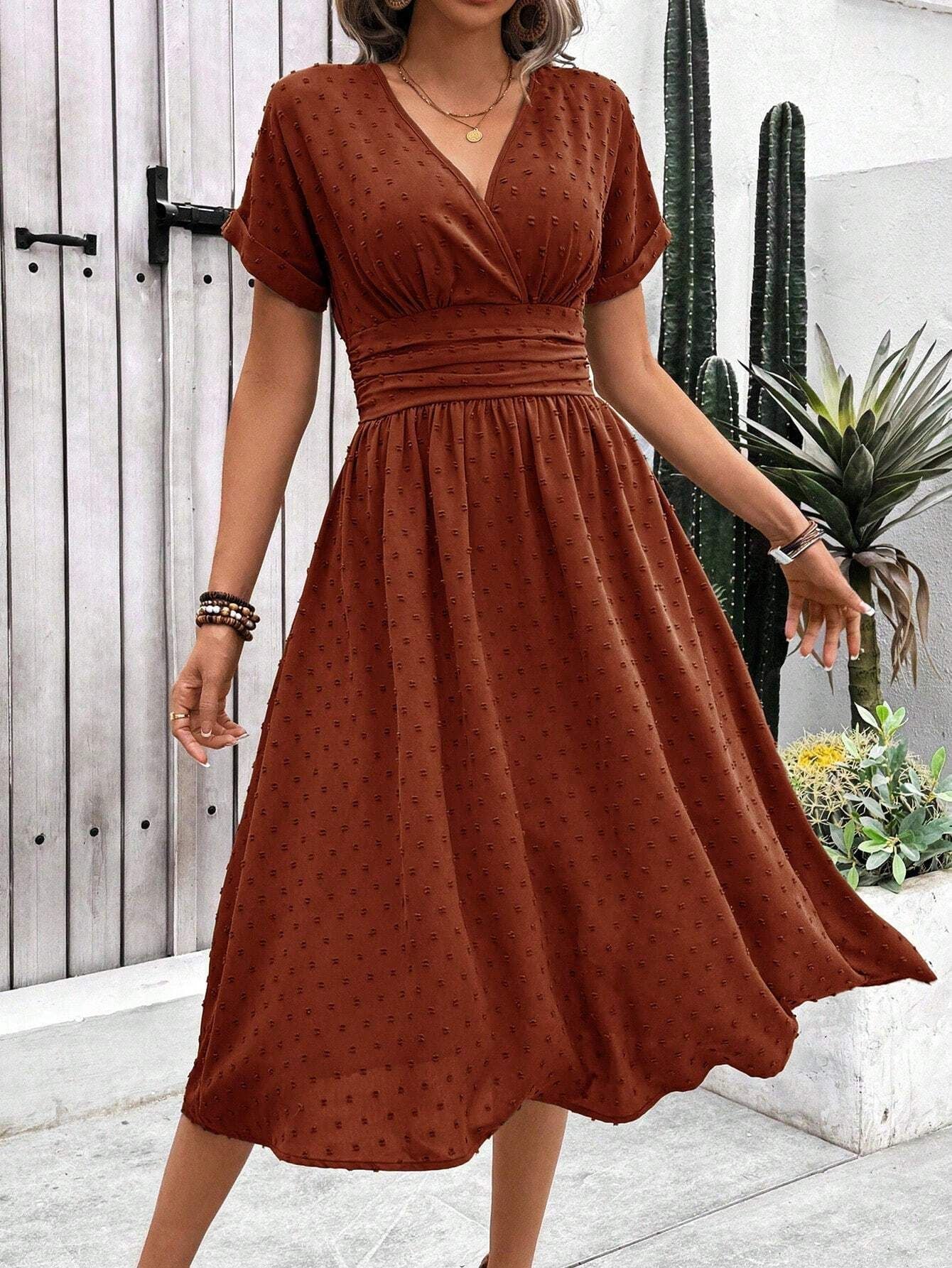 Robe Femme Ample Casual Fraîche pour l'Été, vue de côté