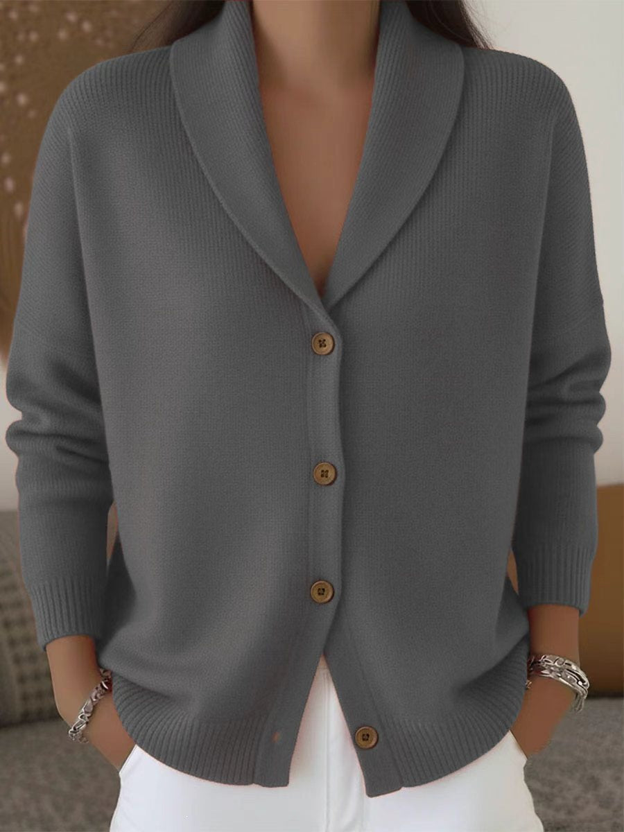 Women's Thin Knit Buttoned Cardigan - VoltElan