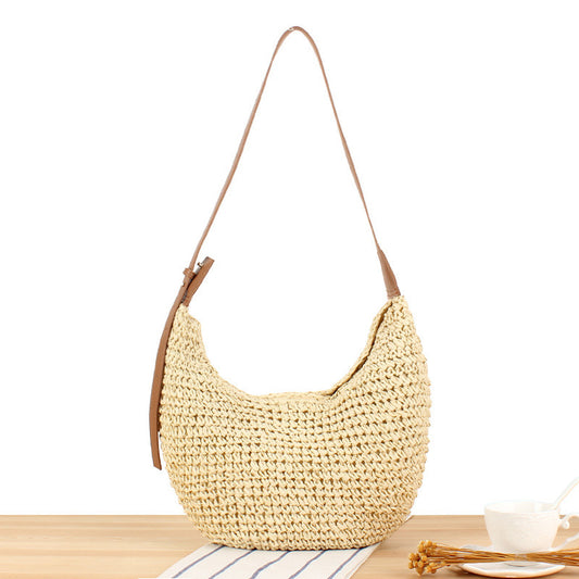 Sac cabas paille porté epaule | VoltElan