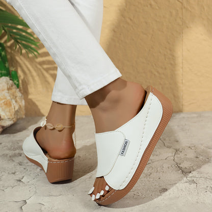Mules Femme Confortables avec Soutien de la Voûte Plantaire – Sandales Compensées Éléguantes et Respirantes - VoltÉlan