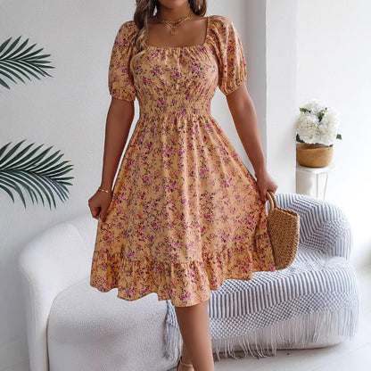 Robe d’Été à Imprimé Floral - VoltÉlan