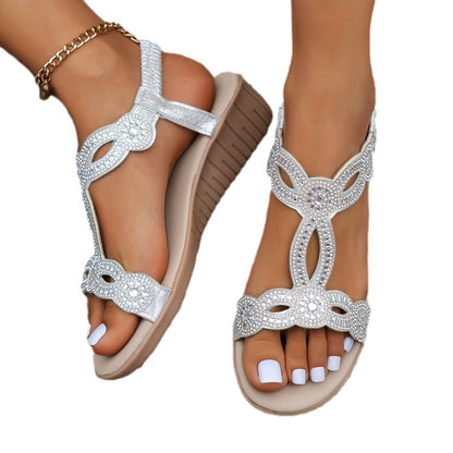 Sandales Compensées Femme Talon Stable et Confort, vue arrière