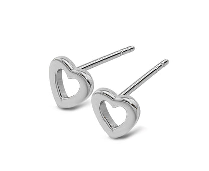 Boucles d'oreilles cœur ouvert en argent 925, photo 3