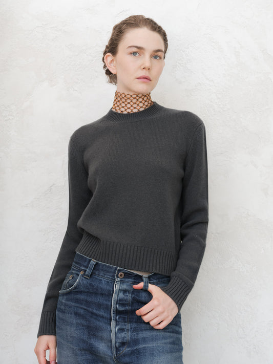 Pull col rond en pur cachemire, photo 2