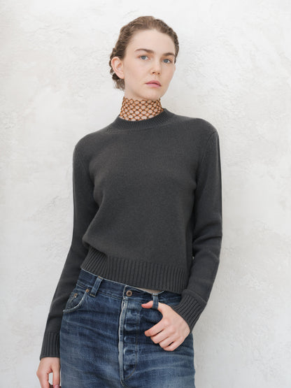 Pull col rond en pur cachemire, photo 2