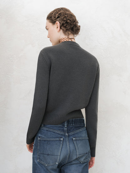 Pull col rond en pur cachemire, photo 6
