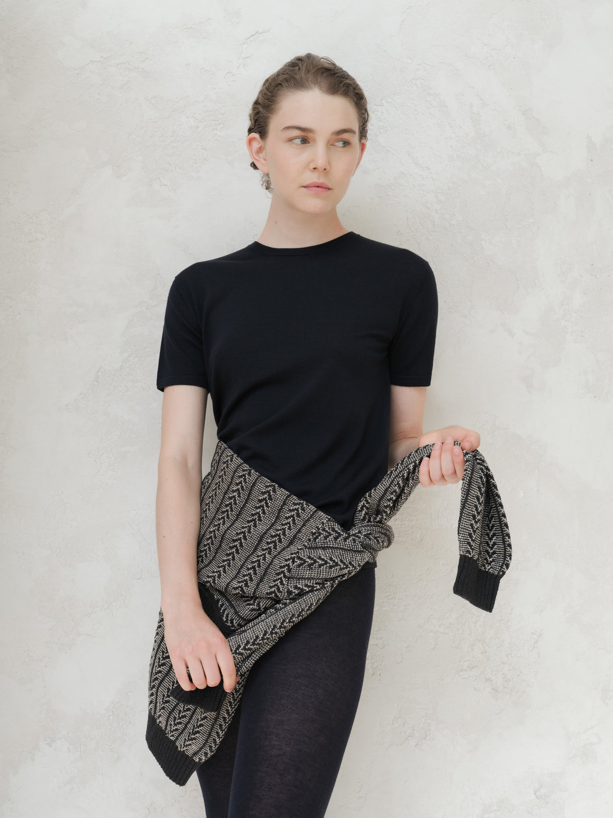T-shirt in merino extrafine e seta, foto 5