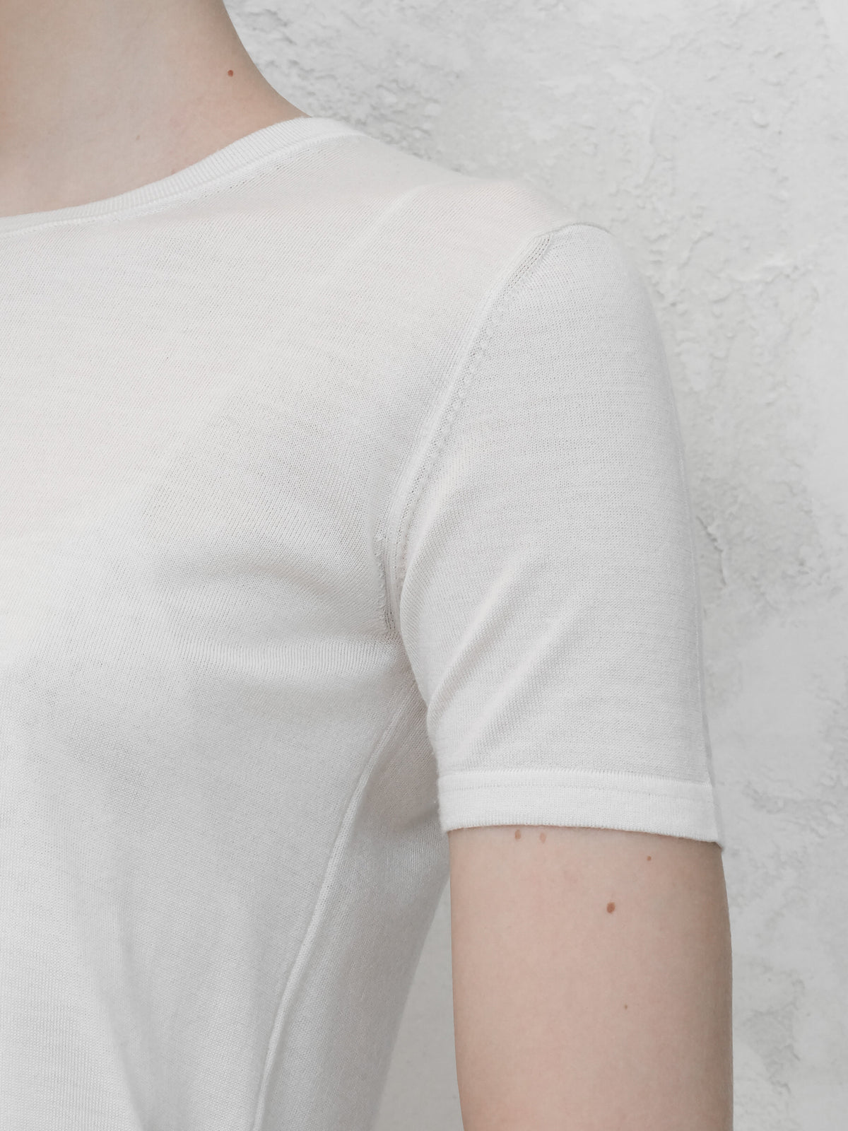 T-shirt in merino extrafine e seta, foto 7