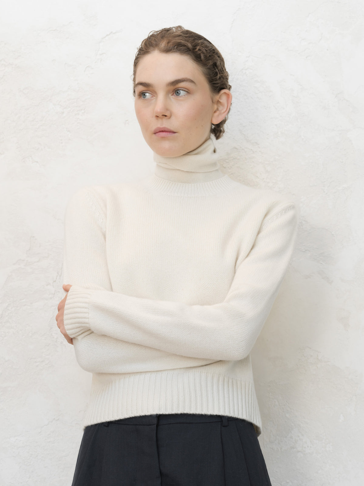 Pull col rond en pur cachemire, photo 14