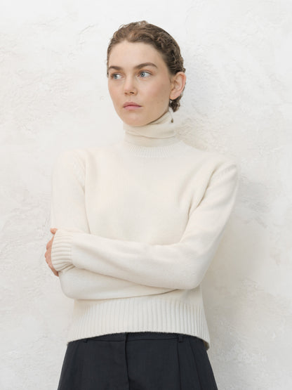 Pull col rond en pur cachemire, photo 14