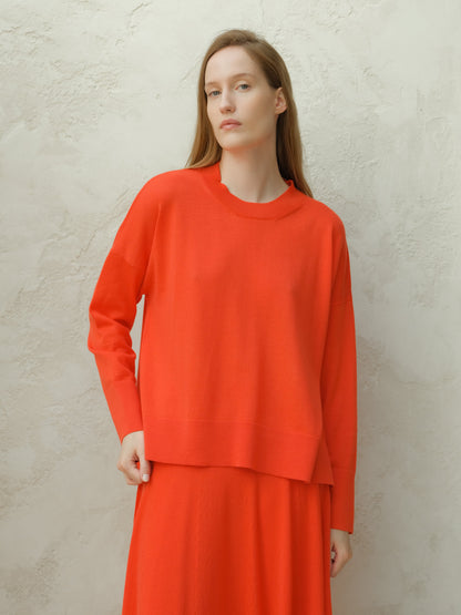 Pull oversize en laine mérinos extra fine, photo 4