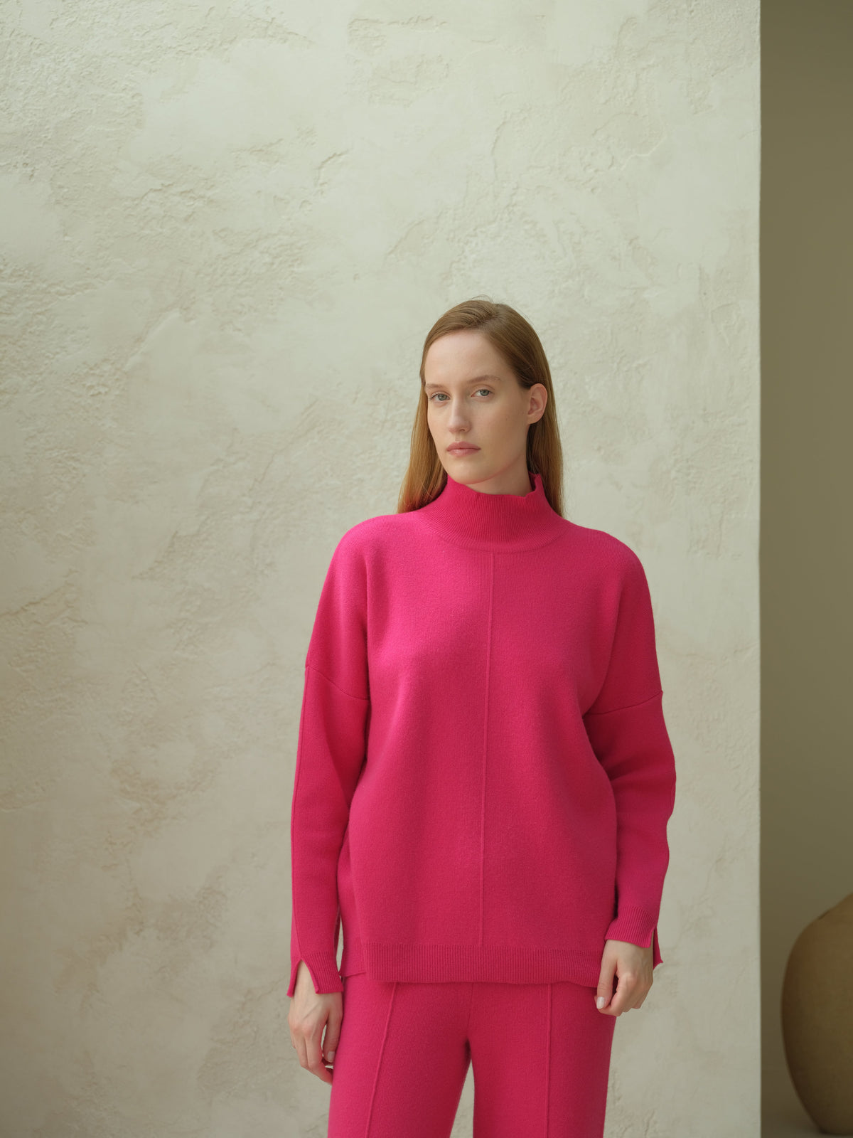 Pull maxi col roulé, mélange cachemire, photo 17