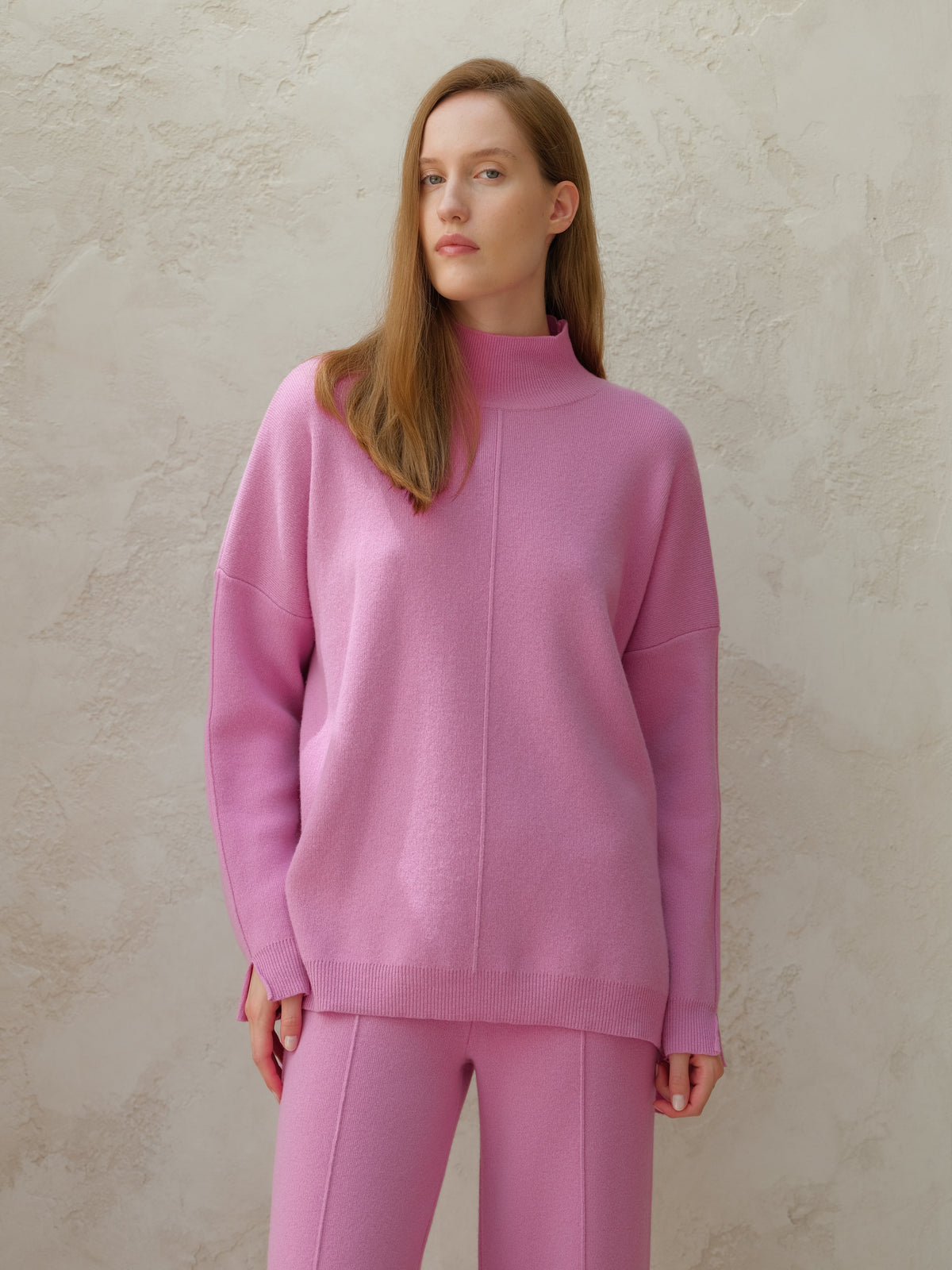 Pull maxi col roulé, mélange cachemire, photo 15