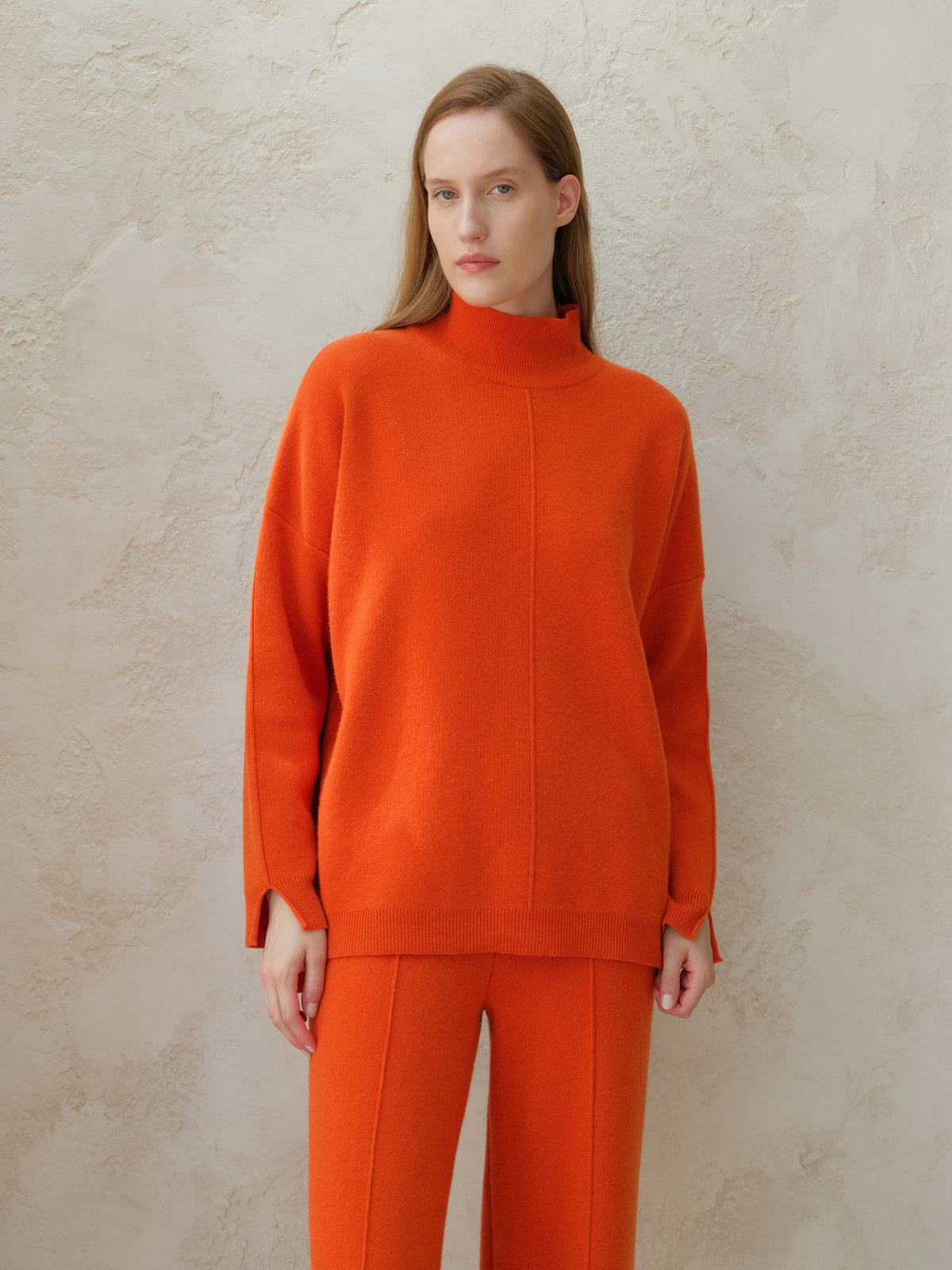 Pull maxi col roulé, mélange cachemire, photo 13