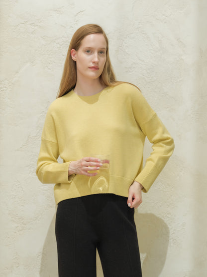 Pull col rond décontracté, mélange cachemire, photo 19