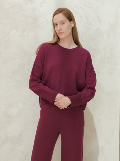 Pull col rond décontracté, mélange cachemire, photo 25