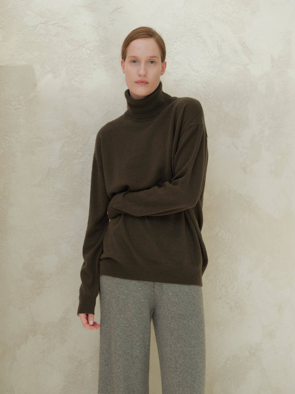 Pull col roulé ample, mélange cachemire, photo 14