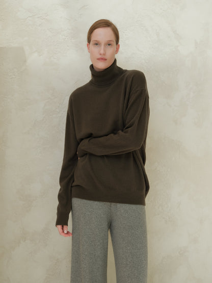 Pull col roulé ample, mélange cachemire, photo 14