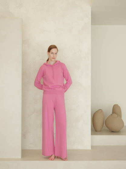 Pantalon jambe large en maille, mélange cachemire, photo 15